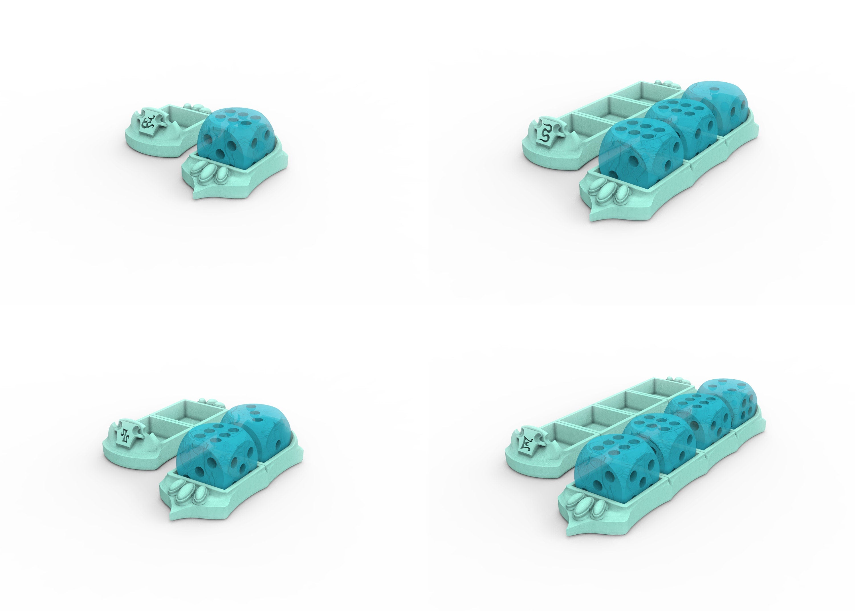 Traqueurs de blessures Dark Eldar, Accessoires de jeu de société, D20, D12, D6 utilisables pour le wargame