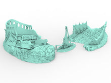 Load image into Gallery viewer, Bireme Wreck usable for warmachine, infinity, zombicide, scifi wargame...
