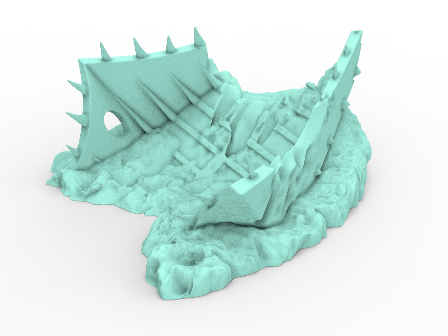 Bireme Wreck usable for warmachine, infinity, zombicide, scifi wargame...