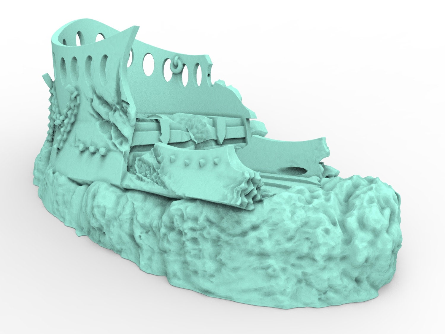 Bireme Wreck usable for warmachine, infinity, zombicide, scifi wargame...