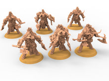 Load image into Gallery viewer, Beastmen - Squad of berserker Minotaurs Beastmen warriors of Chaos from the west
