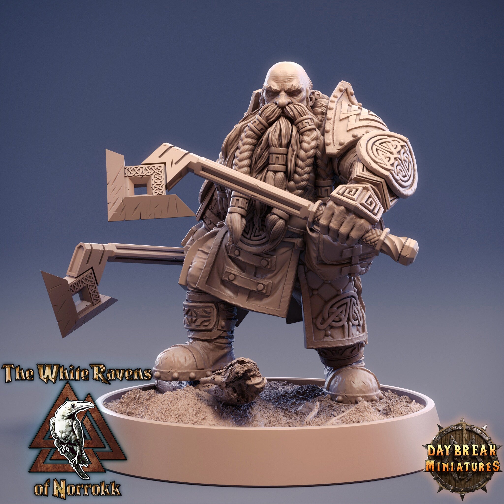 Dwarves - Bouldus Hakkerman The White Ravens of Norrokk, daybreak miniatures