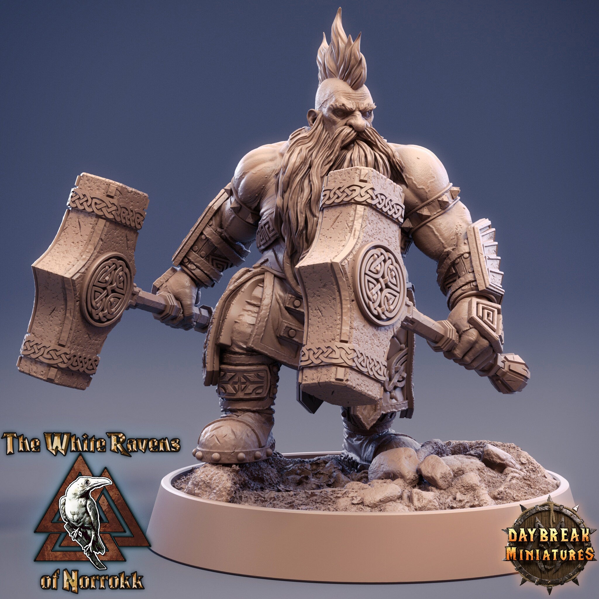 Dwarves - Flint Hammerfell The White Ravens of Norrokk, daybreak miniatures