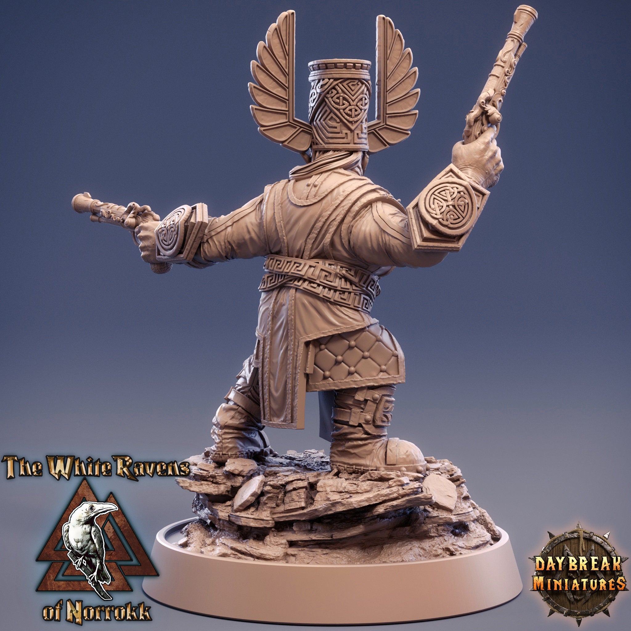 Dwarves - Pistolier Kranka Doubleshot The White Ravens of Norrokk, daybreak miniatures