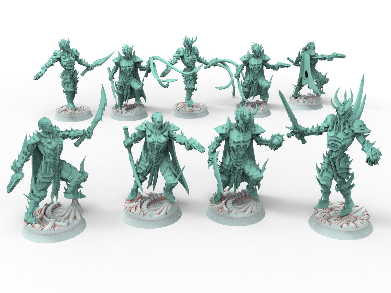 Dark City - Heavy Infantry Tribe leaders Dark eldar drow