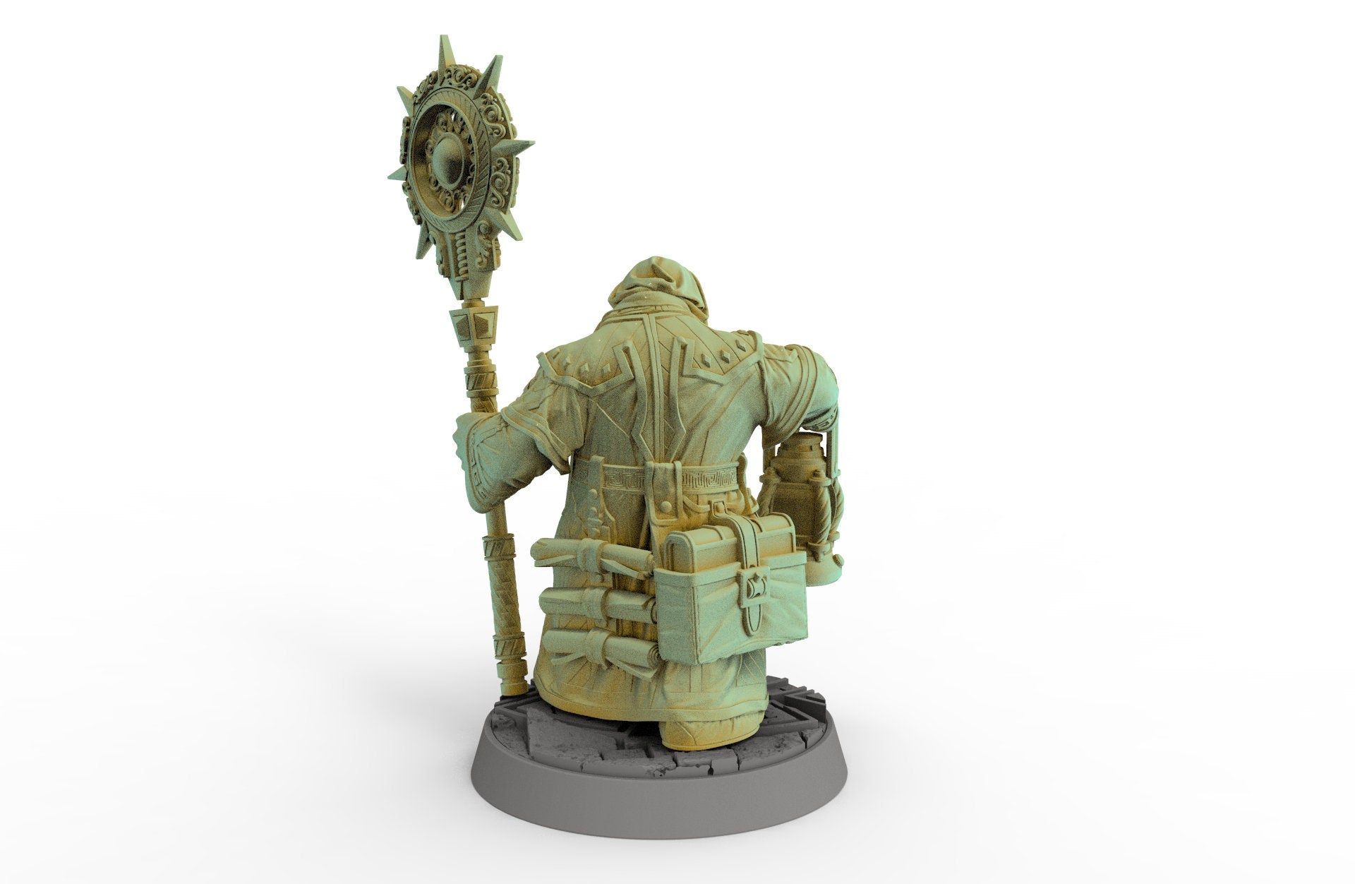 Dwarves - Dwarf Cleric with Lantern and Staff - Draugmaster Slee, The Dwarfs of The Dark Deep, daybreak miniatures, for Wargames and DND