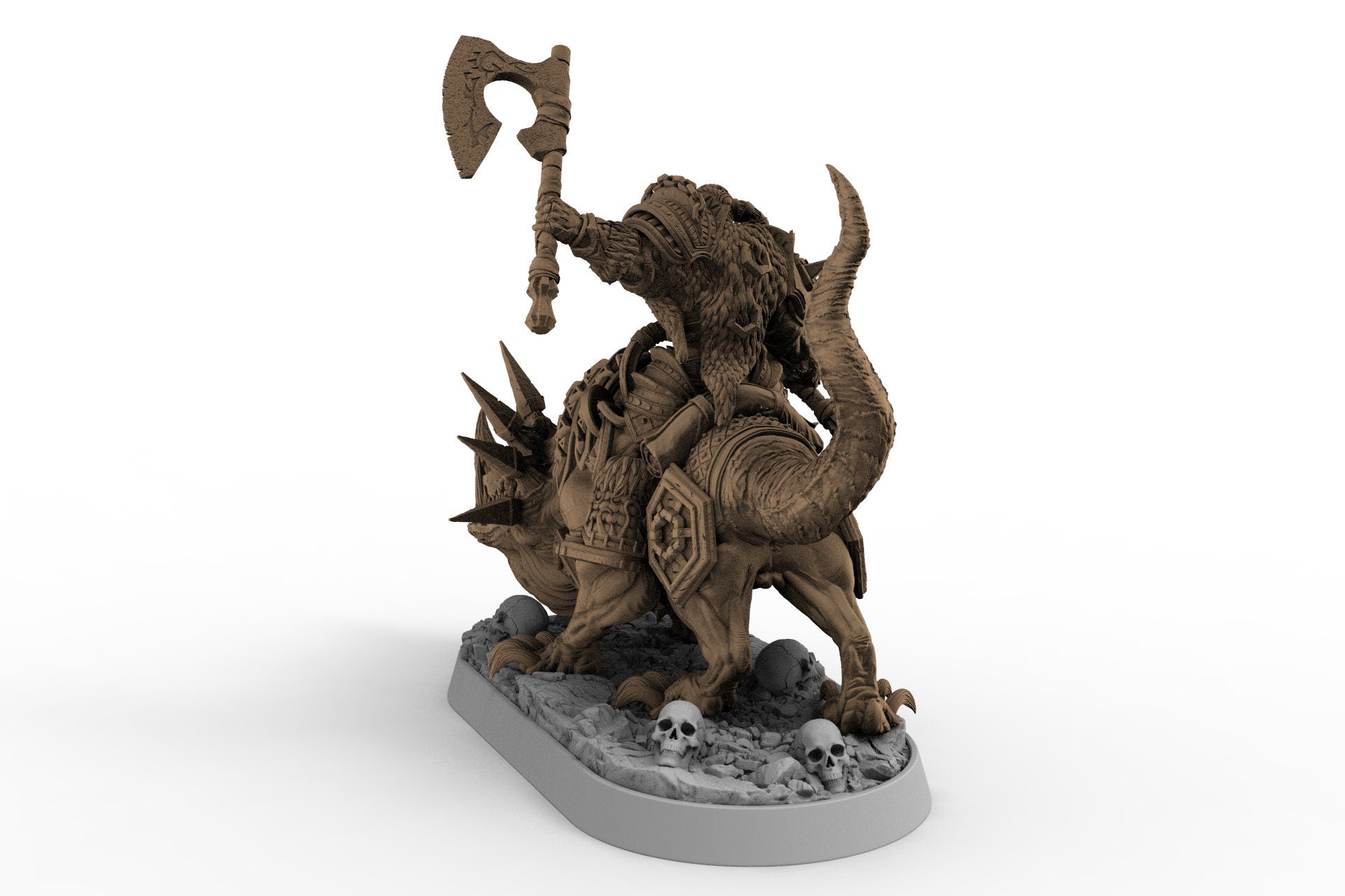 Wild hunters - Balthazar Doublefang on Horned Wolf, The Order of Greybone, daybreak miniatures