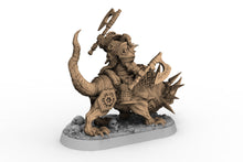 Load image into Gallery viewer, Wild hunters - Balthazar Doublefang on Horned Wolf, The Order of Greybone, daybreak miniatures
