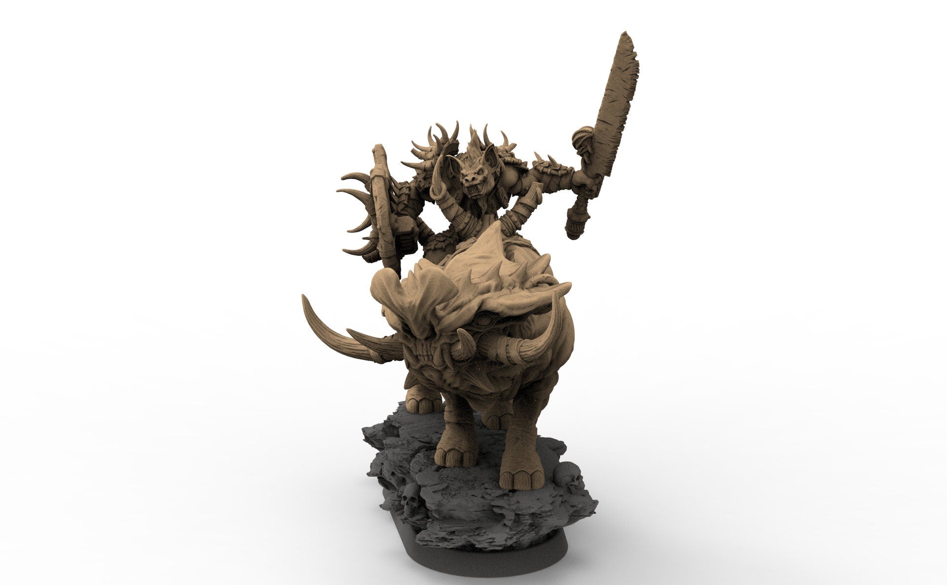 Gleesh on Grinderwulf, The Gnolls of Blood Forest, daybreak miniatures