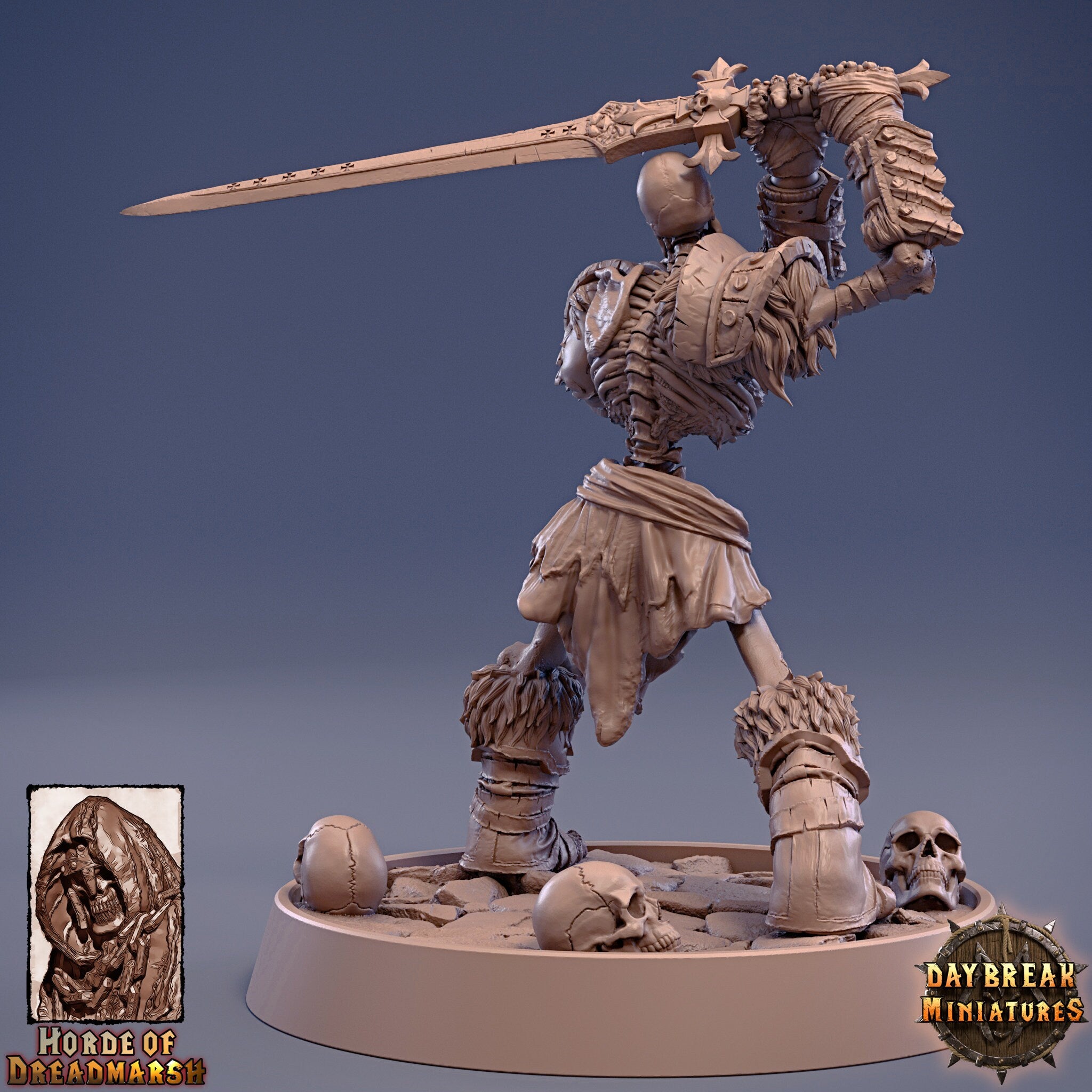 Undead - Bone Grunt of Outer Dreadmarsh, The Unliving Horde of Dreadmarsh, daybreak miniatures, daybreak miniatures