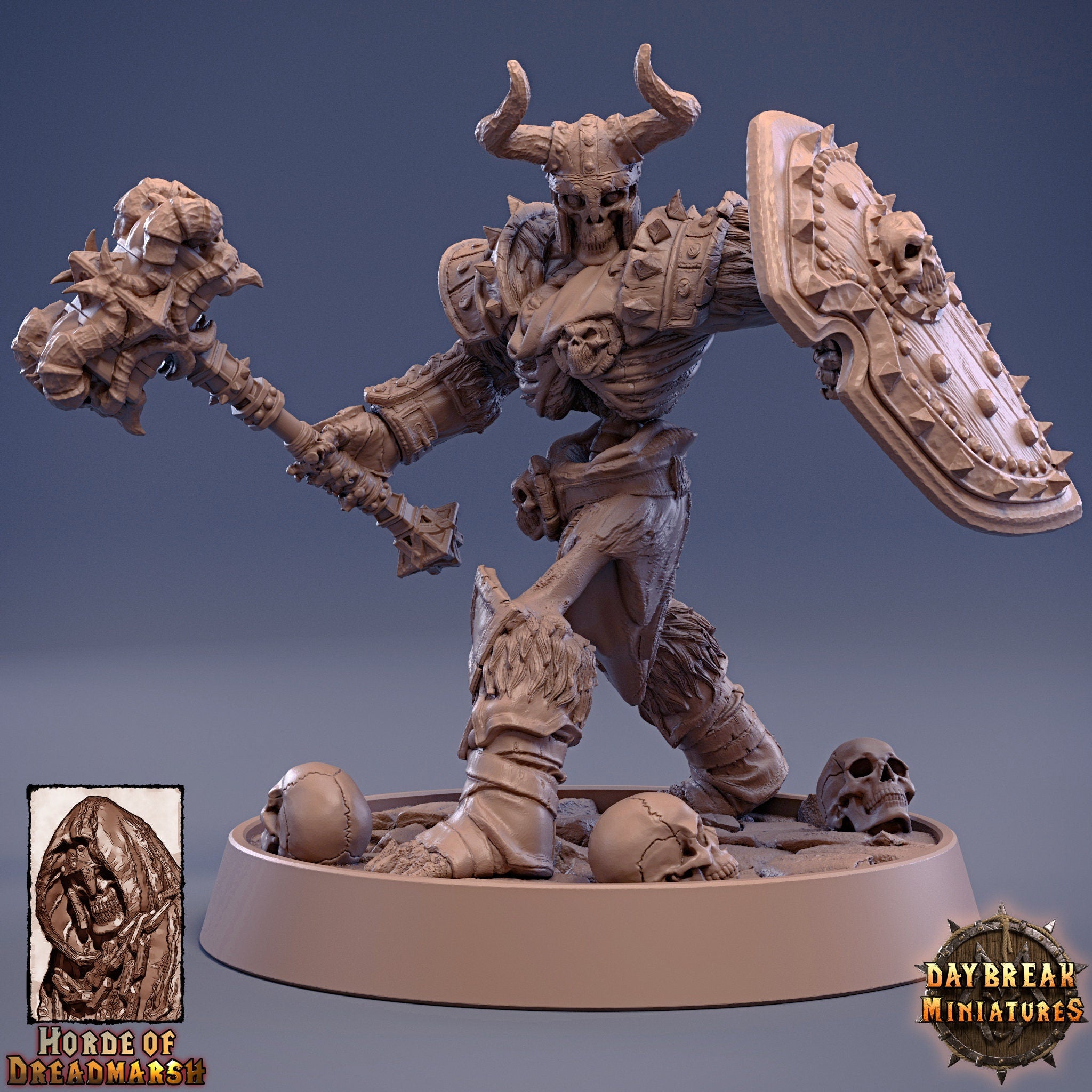 Undead - Bone Major of the Great Division, The Unliving Horde of Dreadmarsh, daybreak miniatures, daybreak miniatures