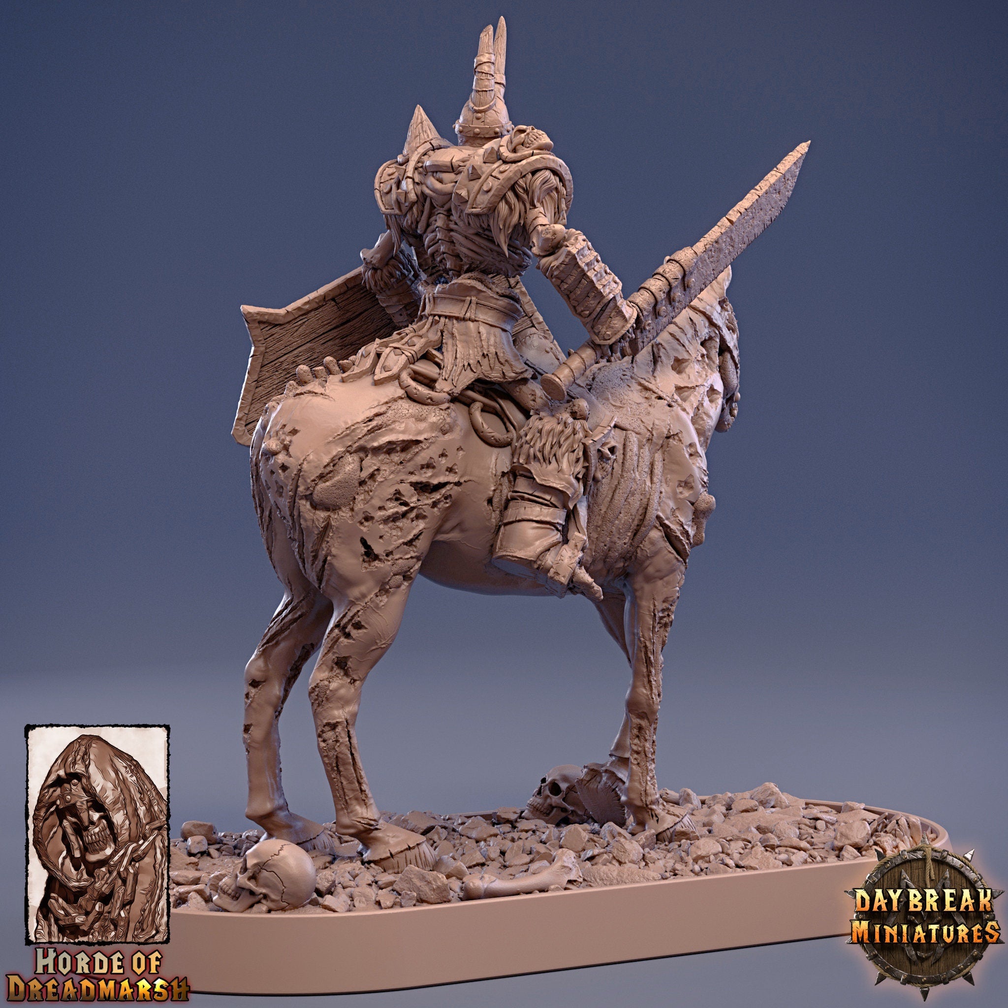 Undead - Captain Shatterskull, The Unliving Horde of Dreadmarsh, daybreak miniatures, daybreak miniatures