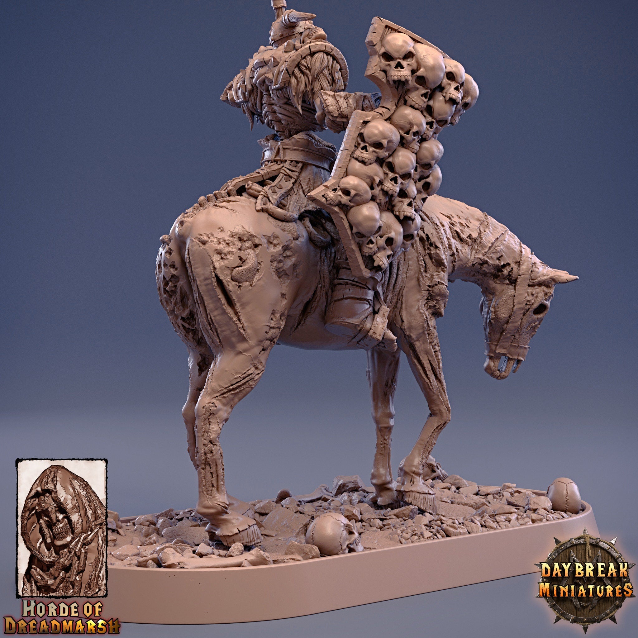 Undead - Commander Ash, The Unliving Horde of Dreadmarsh, daybreak miniatures, daybreak miniatures