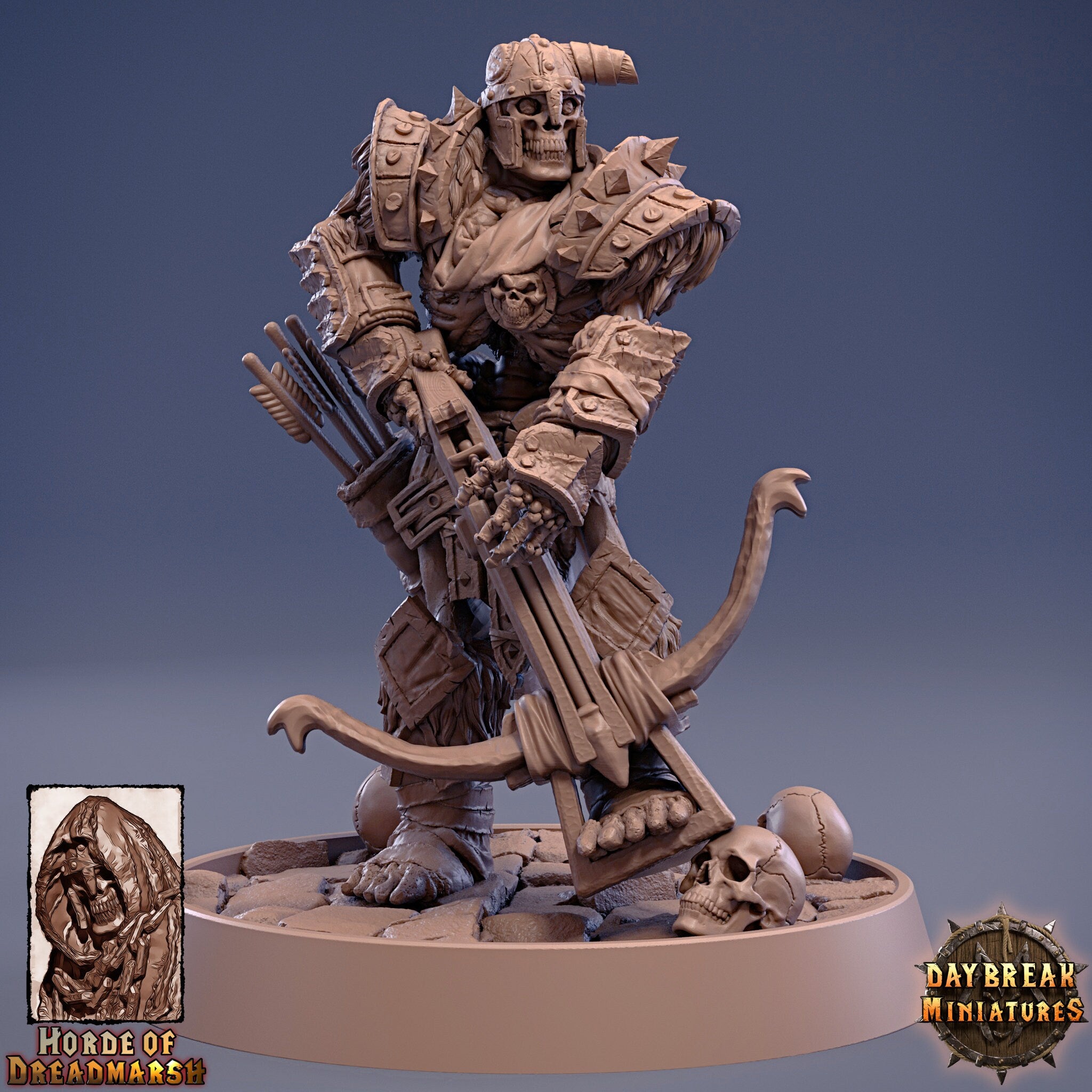 Undead - Crossbow Officer of the Pale Guard, The Unliving Horde of Dreadmarsh, daybreak miniatures, daybreak miniatures