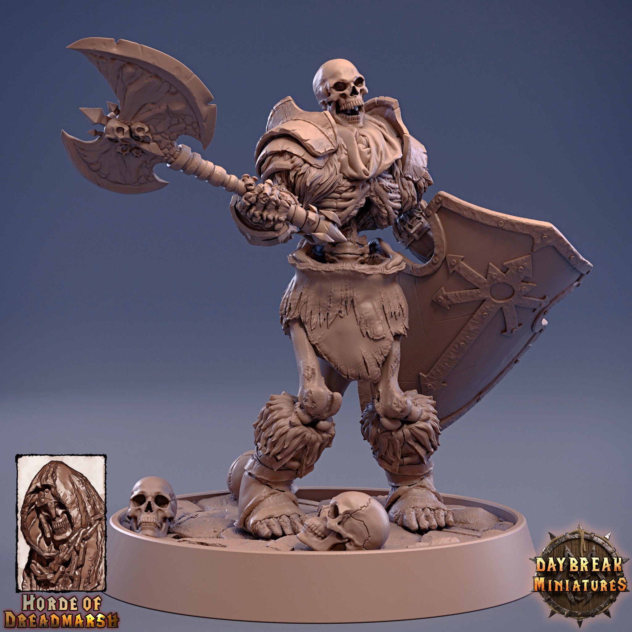 Undead - Skeleton Lieutenant of the Pale Guard, The Unliving Horde of Dreadmarsh, daybreak miniatures, daybreak miniatures