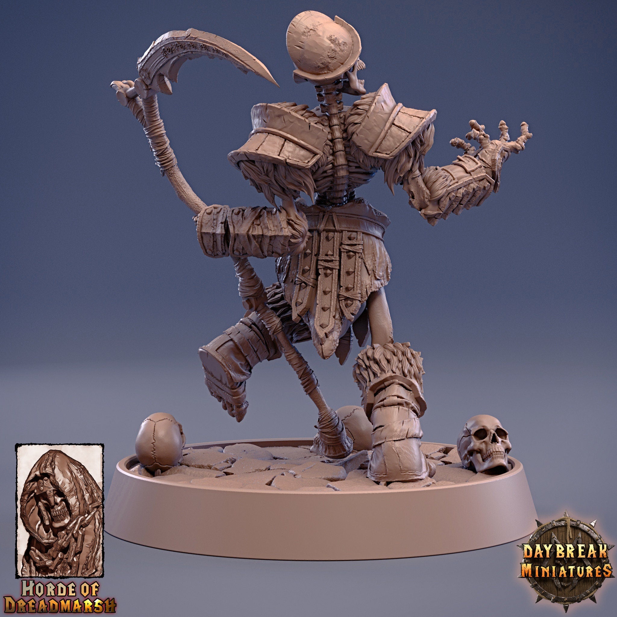 Undead - Skeleton Sergeant of the Lesser Hordes, The Unliving Horde of Dreadmarsh, daybreak miniatures, daybreak miniatures