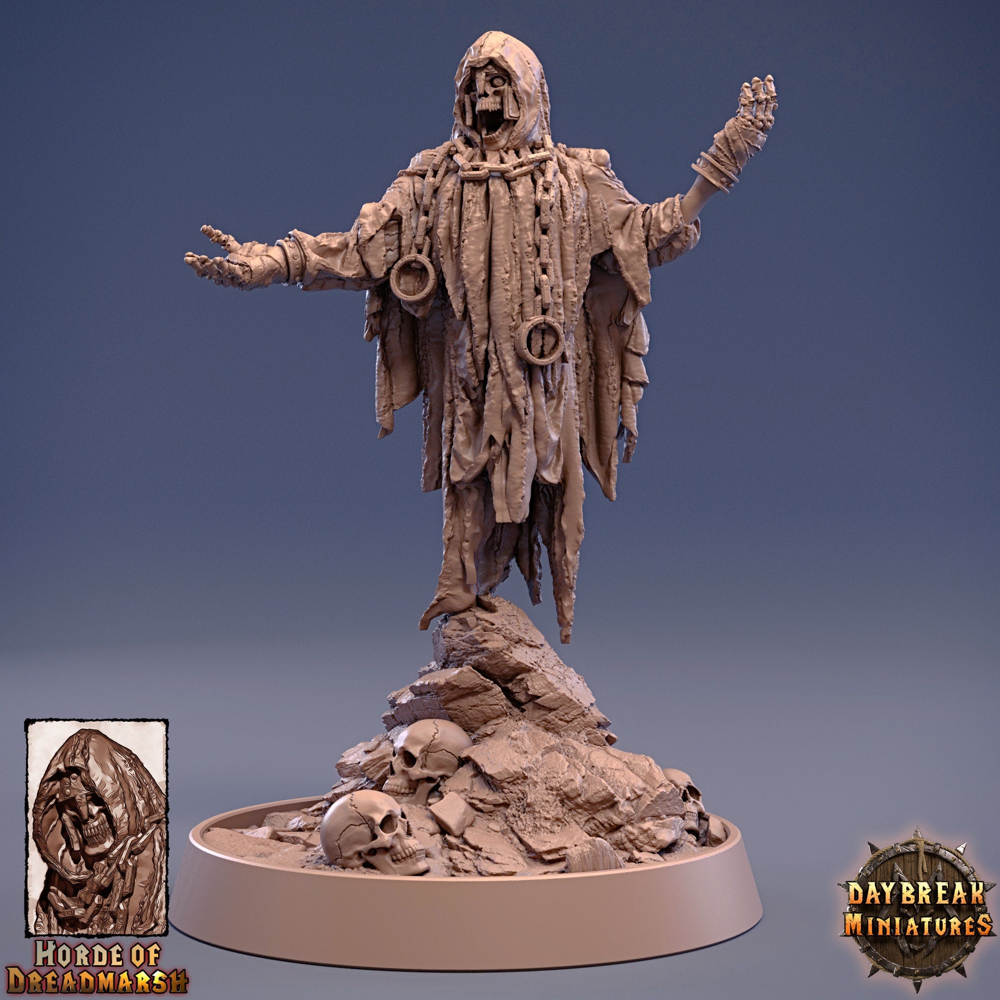 Undead - The Hungerpriest of Dreadmarsh, The Unliving Horde of Dreadmarsh, daybreak miniatures, daybreak miniatures