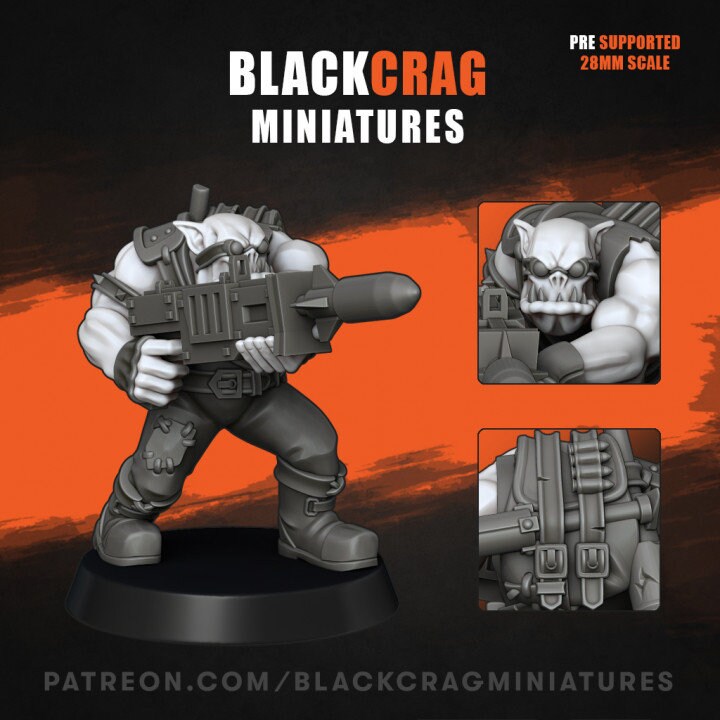 Green Skin - Orc Marauders Shooter Monopose Pack