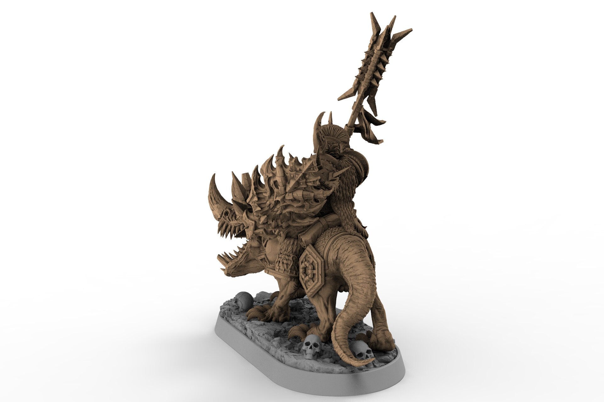 Wild hunters - Celestus Rhinefang on Horned Wolf, The Order of Greybone, daybreak miniatures