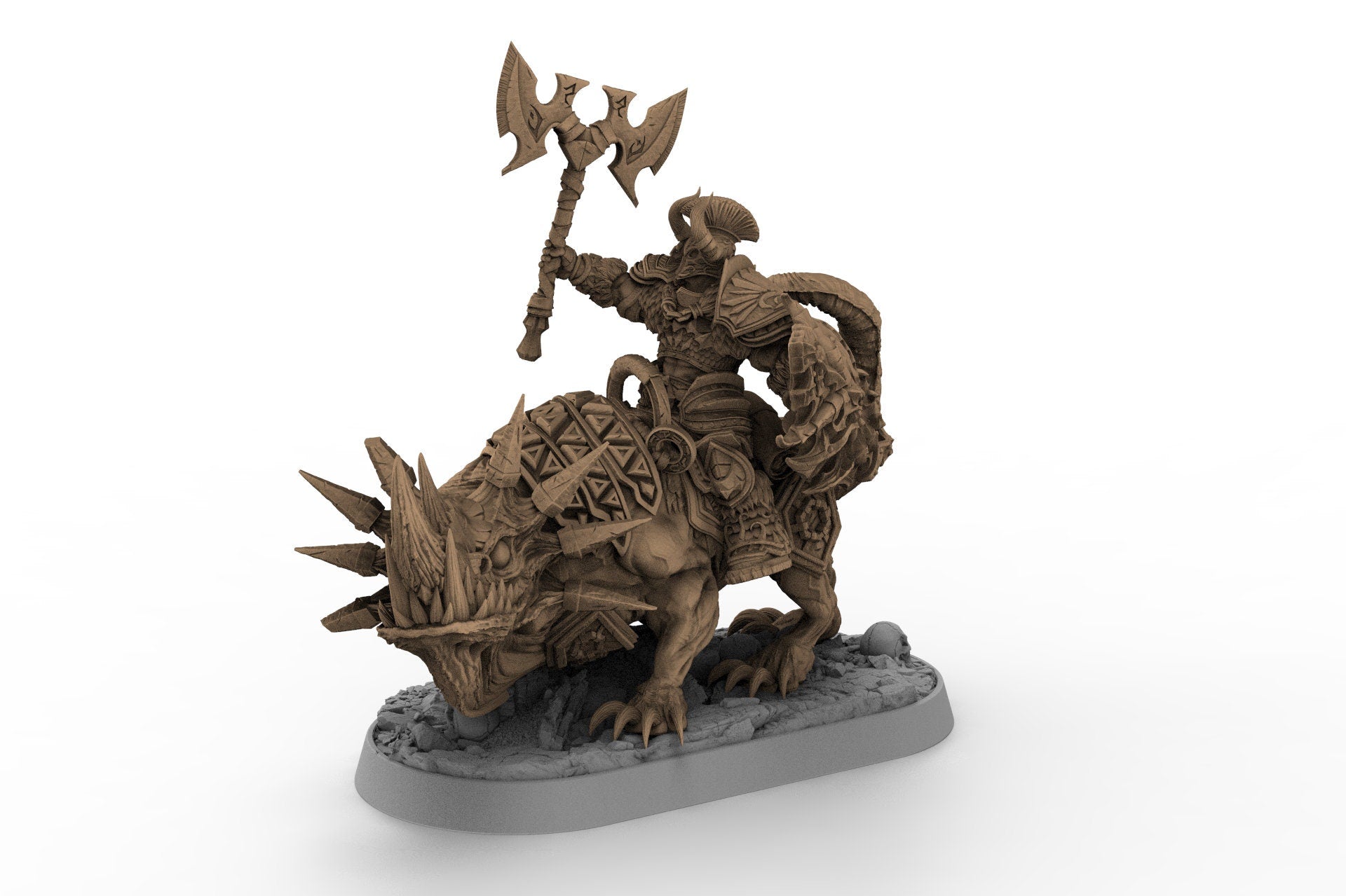 Wild hunters - Grand Duke Anton Liechtengruber on Horned Wolf, The Order of Greybone, daybreak miniatures