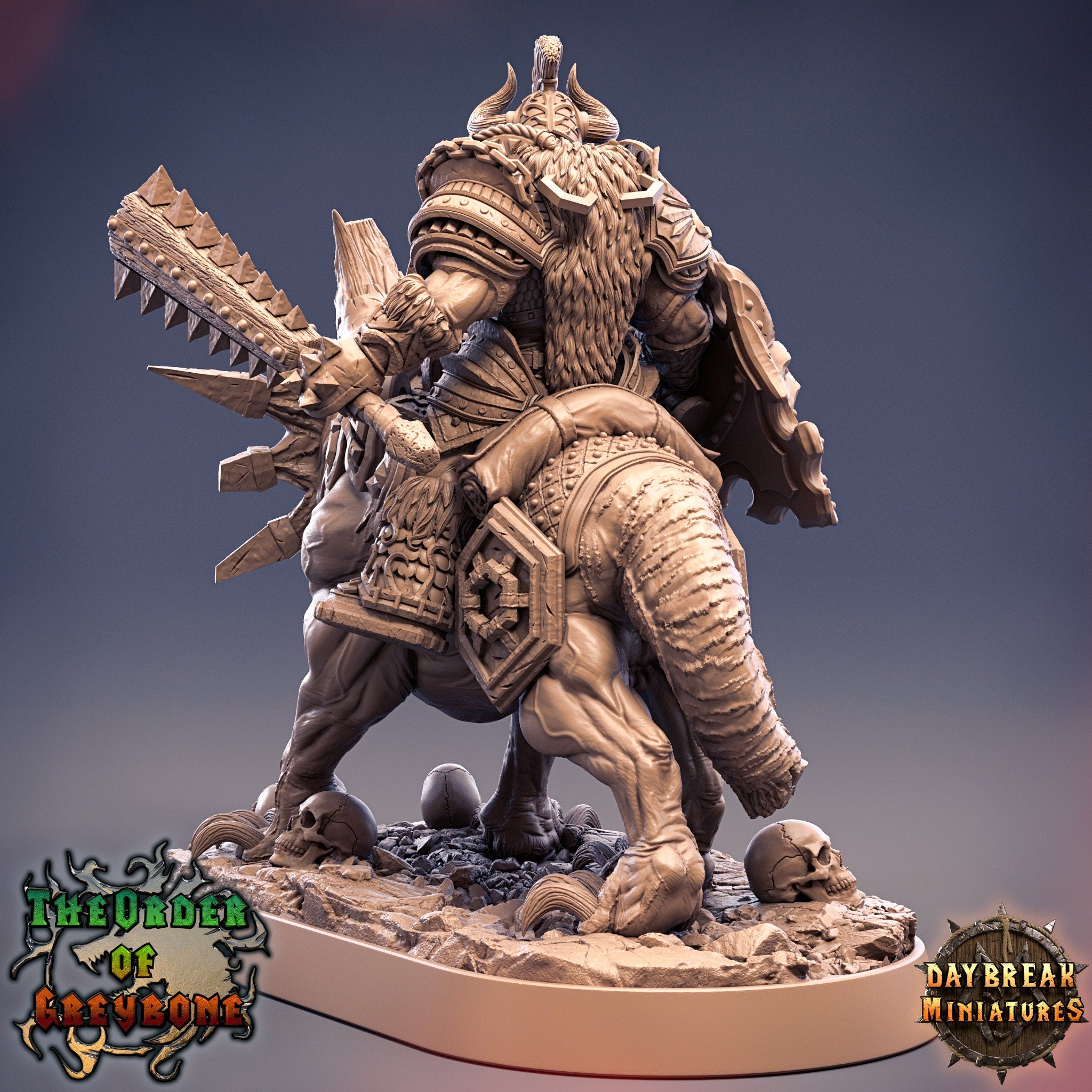 Wild hunters - Mattias von Derwent on Horned Wolf, The Order of Greybone, daybreak miniatures