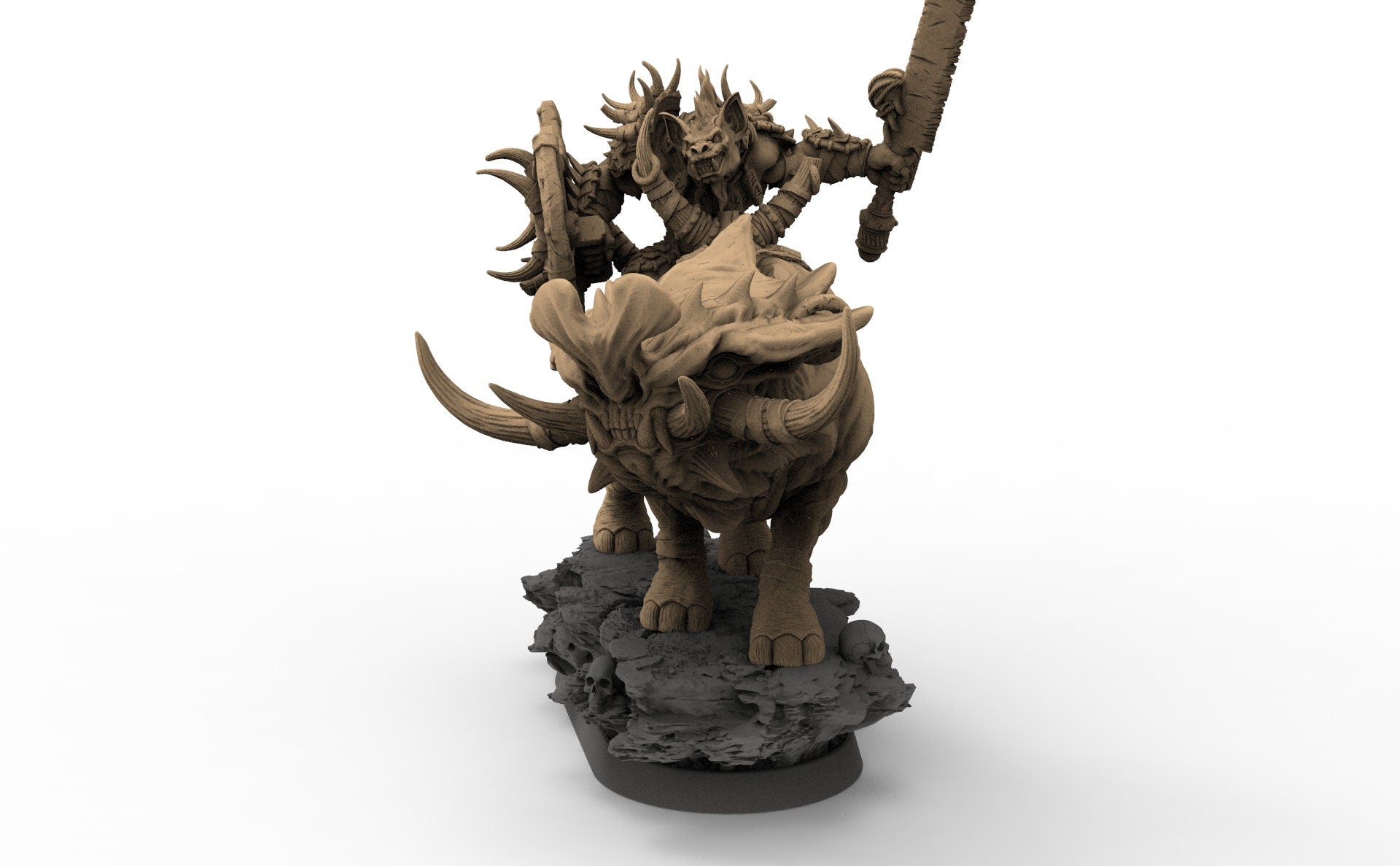 Gleesh on Grinderwulf, The Gnolls of Blood Forest, daybreak miniatures