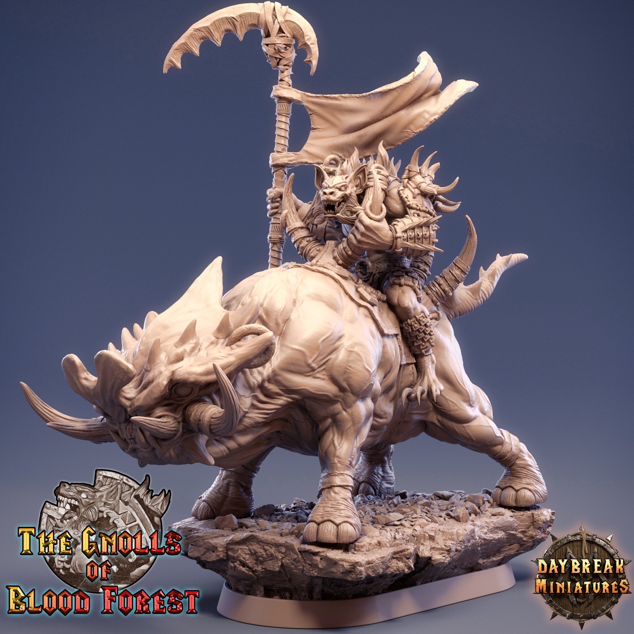 Uglo Cree on Grinderwulf, The Gnolls of Blood Forest, daybreak miniatures
