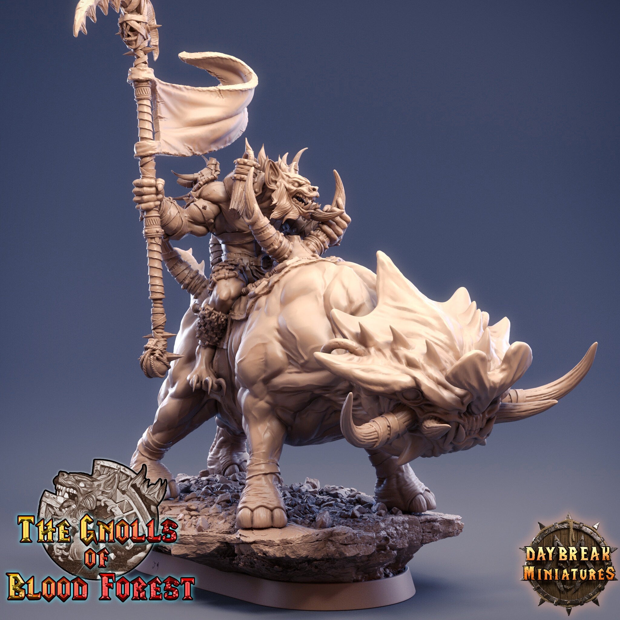 Uglo Cree on Grinderwulf, The Gnolls of Blood Forest, daybreak miniatures