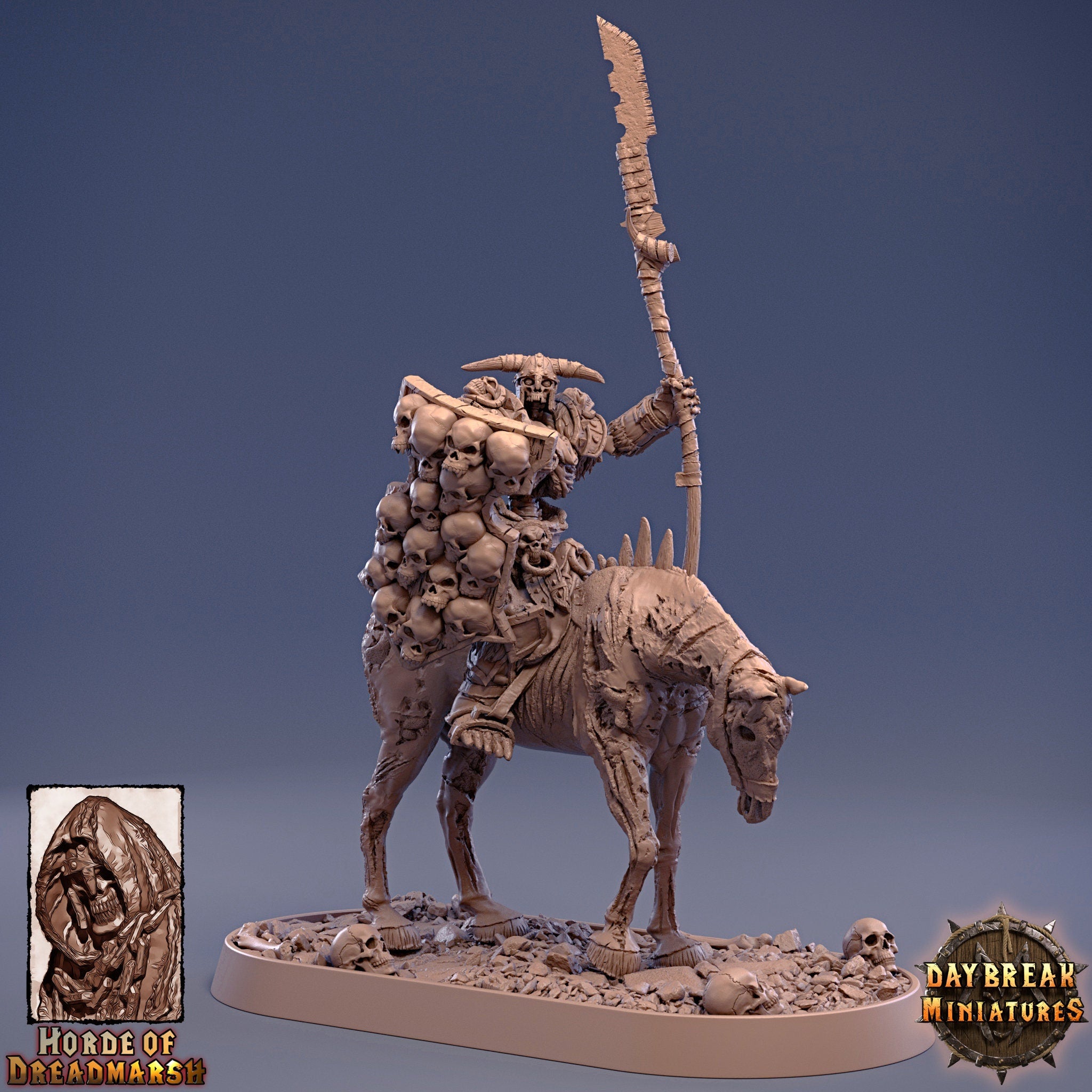 Undead - Commander Ash, The Unliving Horde of Dreadmarsh, daybreak miniatures, daybreak miniatures