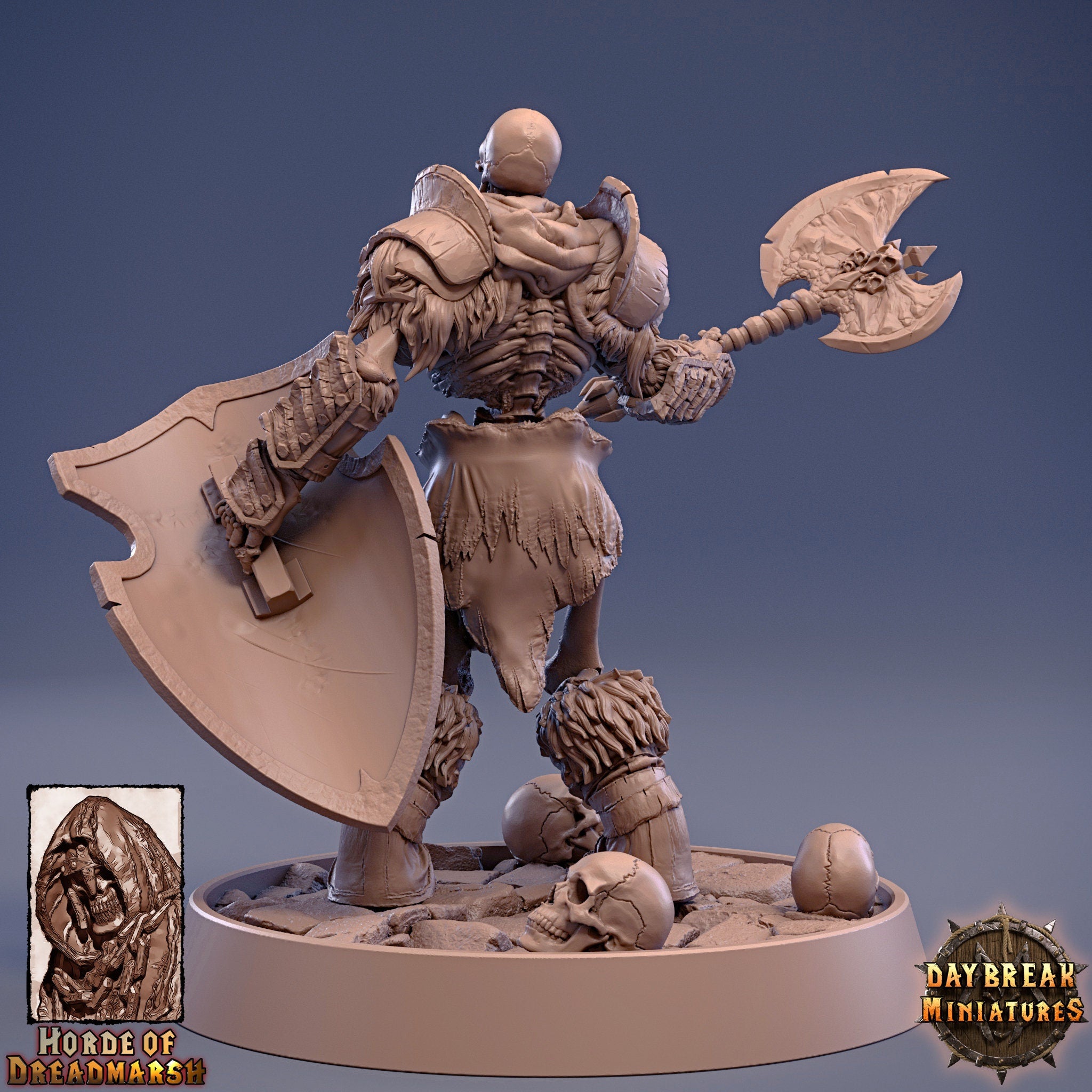 Undead - Skeleton Lieutenant of the Pale Guard, The Unliving Horde of Dreadmarsh, daybreak miniatures, daybreak miniatures