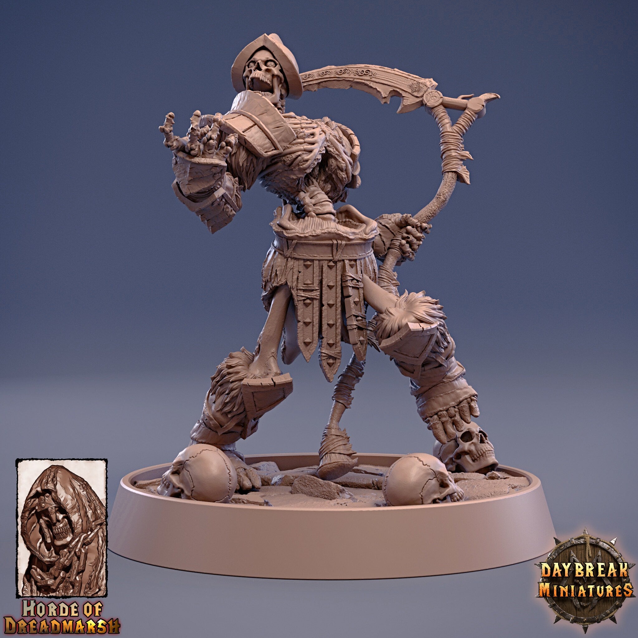 Undead - Skeleton Sergeant of the Lesser Hordes, The Unliving Horde of Dreadmarsh, daybreak miniatures, daybreak miniatures