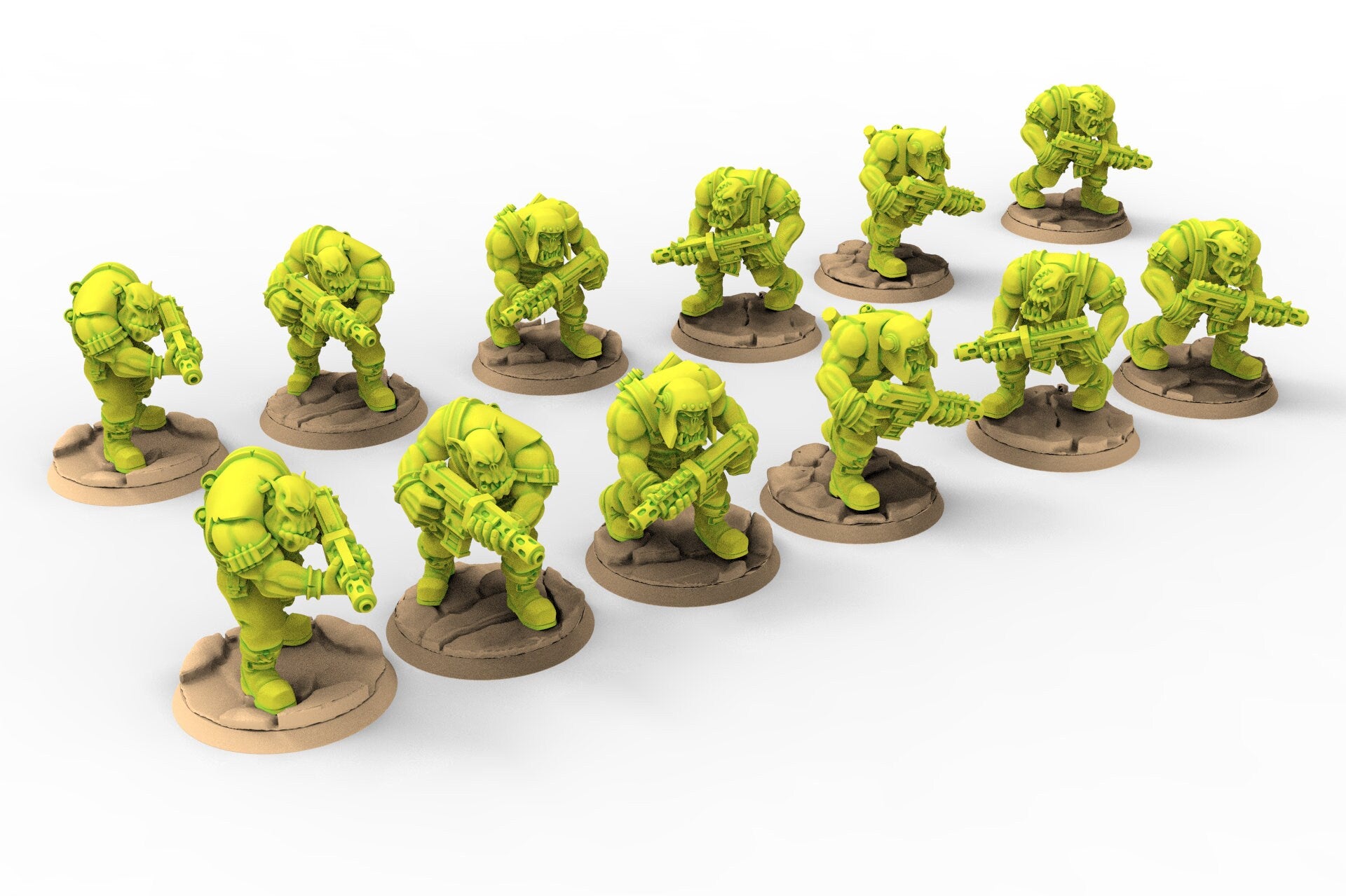 Green Skin - Orc Marauders Shooter Monopose Pack