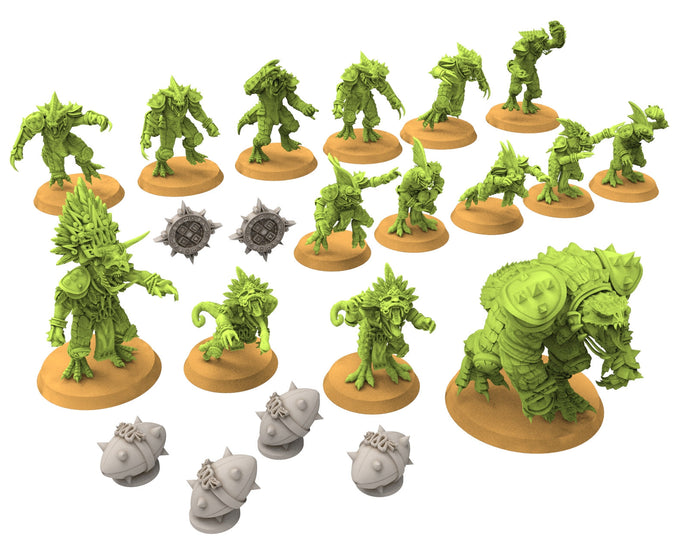 Lost temple - Full Team of lizardmen usable for Blood Bowl