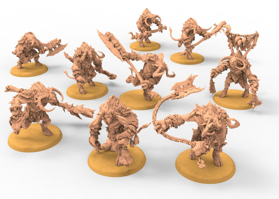 Beastmen - Squad of Demolisher Minotaurs Beastmen warriors of Chaos