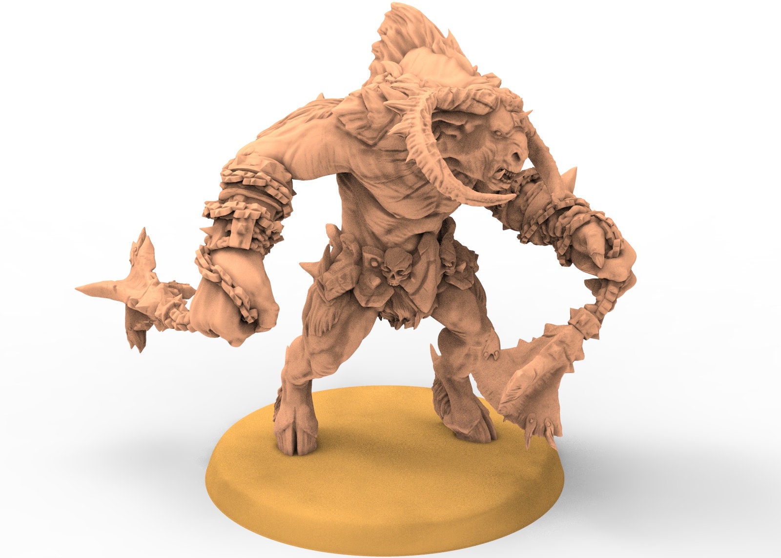 Beastmen - Squad of berserker Minotaurs Beastmen warriors of Chaos