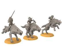 Load image into Gallery viewer, Goblin cave - Goblin warg riders warriors with bows, Dwarf mine, Middle rings miniatures pour wargame D&amp;D, SDA...
