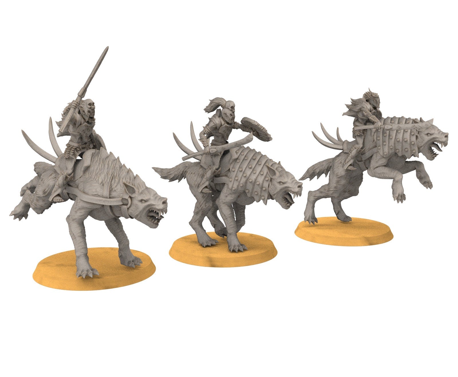 Goblin cave - Goblin warg riders warriors with swords, Dwarf mine, Middle rings miniatures pour wargame D&D, SDA...