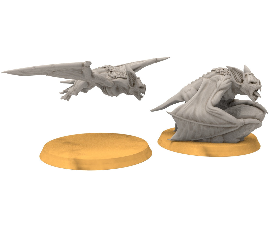 Goblin cave - Giant bat (40mm), Dwarf mine, Middle rings miniatures pour wargame D&D, SDA...