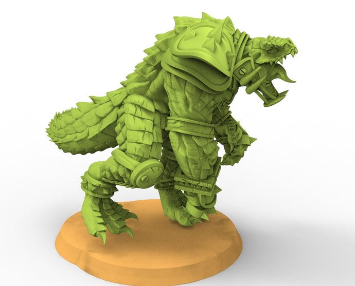 Lost temple - Caiman large player Leader lizardmen usable for Blood Bowl