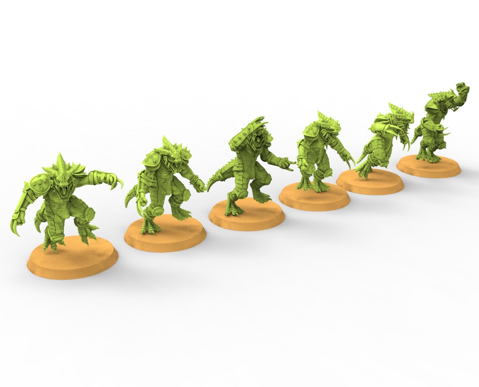 Lost temple - Full Team of lizardmen usable for Blood Bowl