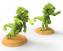 Load image into Gallery viewer, Lost temple - Chameleons players lizardmen usable for Blood Bowl
