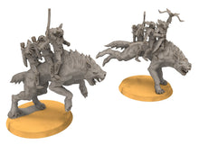 Load image into Gallery viewer, Goblin cave - Goblin warg riders marauders warriors with bows and swords, Dwarf mine, Middle rings miniatures pour wargame D&amp;D, SDA...
