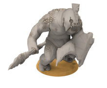 Load image into Gallery viewer, Goblin cave - Tamed cave troll warriors, Dwarf mine, Middle rings miniatures pour wargame D&amp;D, SDA...
