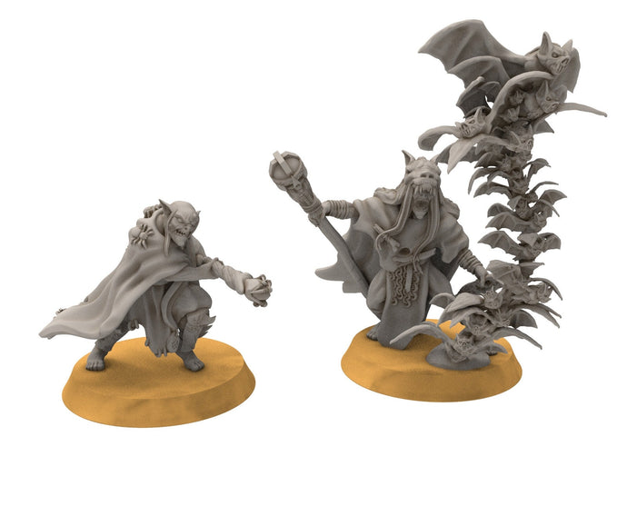 Goblin cave - Goblin Shaman, Dwarf mine, Middle rings miniatures pour wargame D&D, SDA...