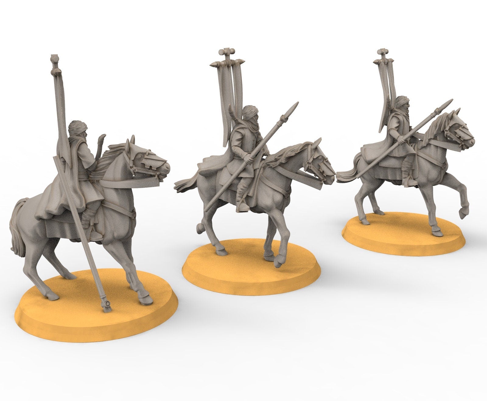 Harad - Elite Desert Snake Riders, southern men lancers, Berber nomads, Harad Bedouin Arabs Sarazins miniatures for wargame D&D, Lotr...