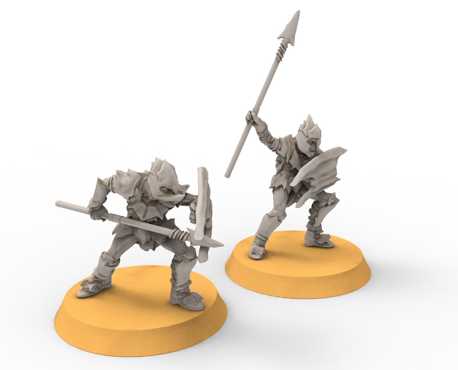 Goblin cave - Goblin warriors with swords bows and spears, Dwarf mine, Middle rings miniatures pour wargame D&D, SDA...