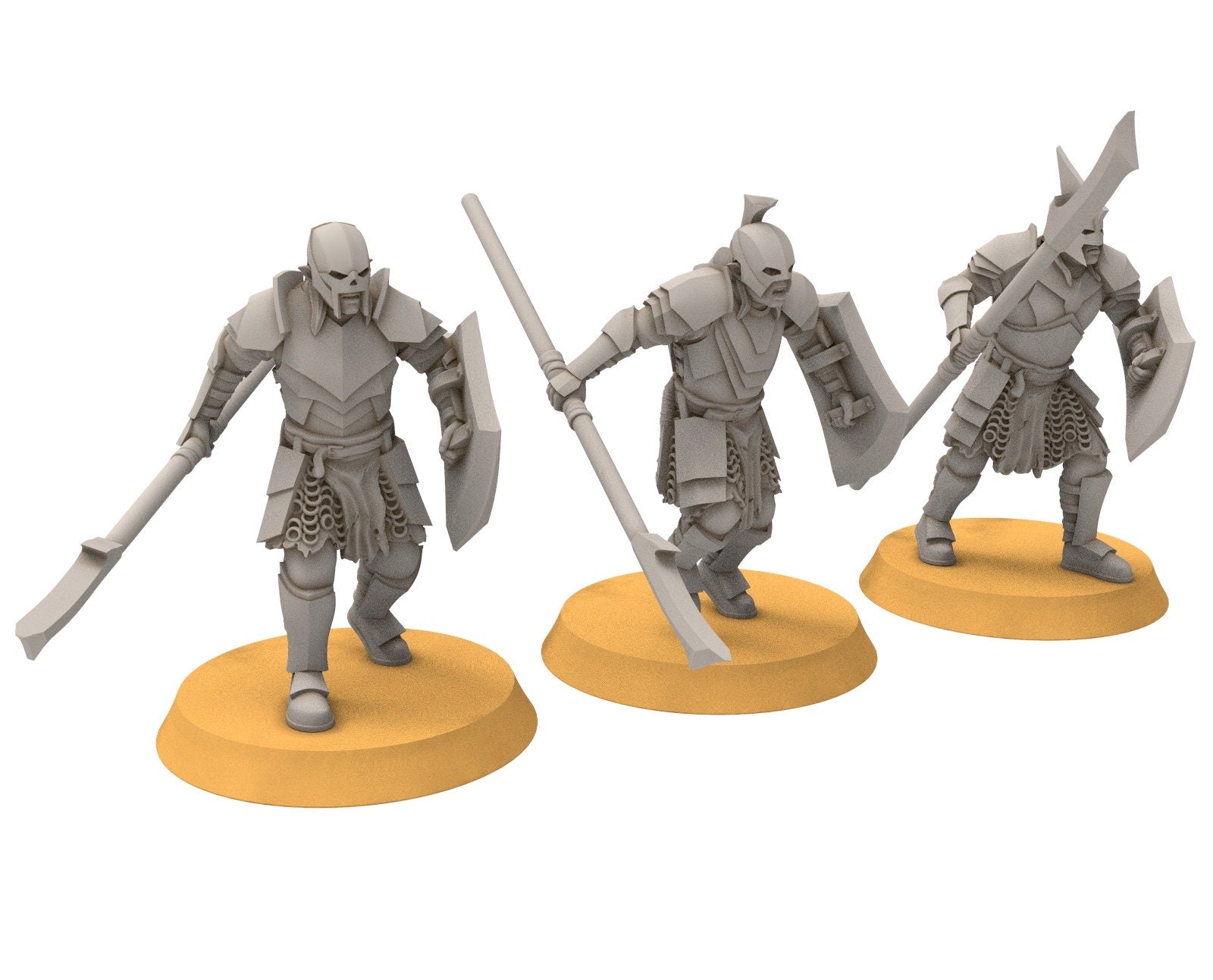 Orc horde - Super orcs spearmen Command, Orc warriors warband, Middle rings miniatures pour wargame D&D, SDA...