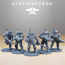 Load image into Gallery viewer, National Guard - Infantry, mechanized infantry, post apocalyptic empire, usable for tabletop wargame.

