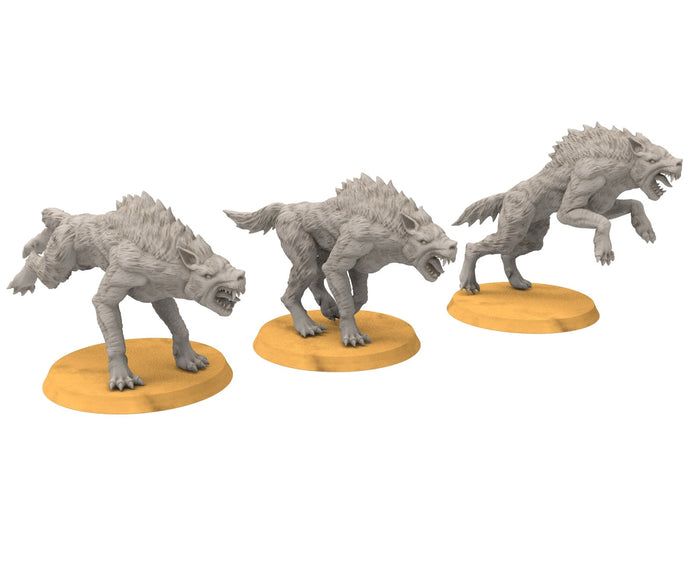 Goblin cave - Tamed Warg wolves, Dwarf mine, Middle rings miniatures pour wargame D&D, SDA...