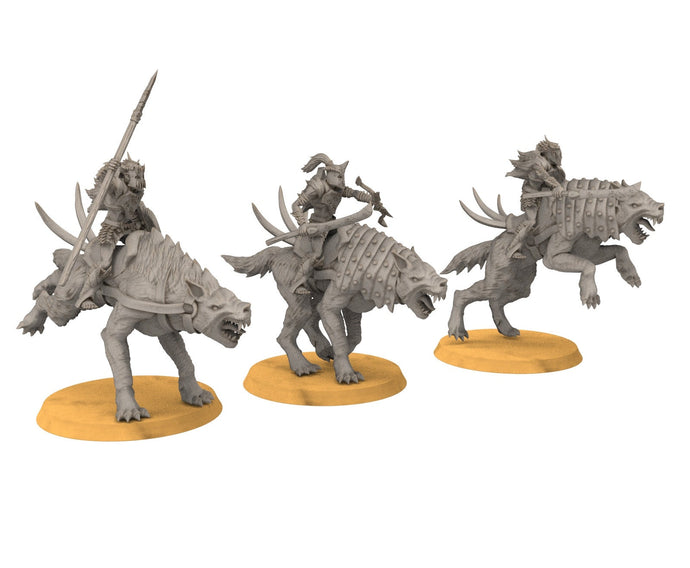 Goblin cave - Goblin warg riders warriors mixed, Dwarf mine, Middle rings miniatures pour wargame D&D, SDA...